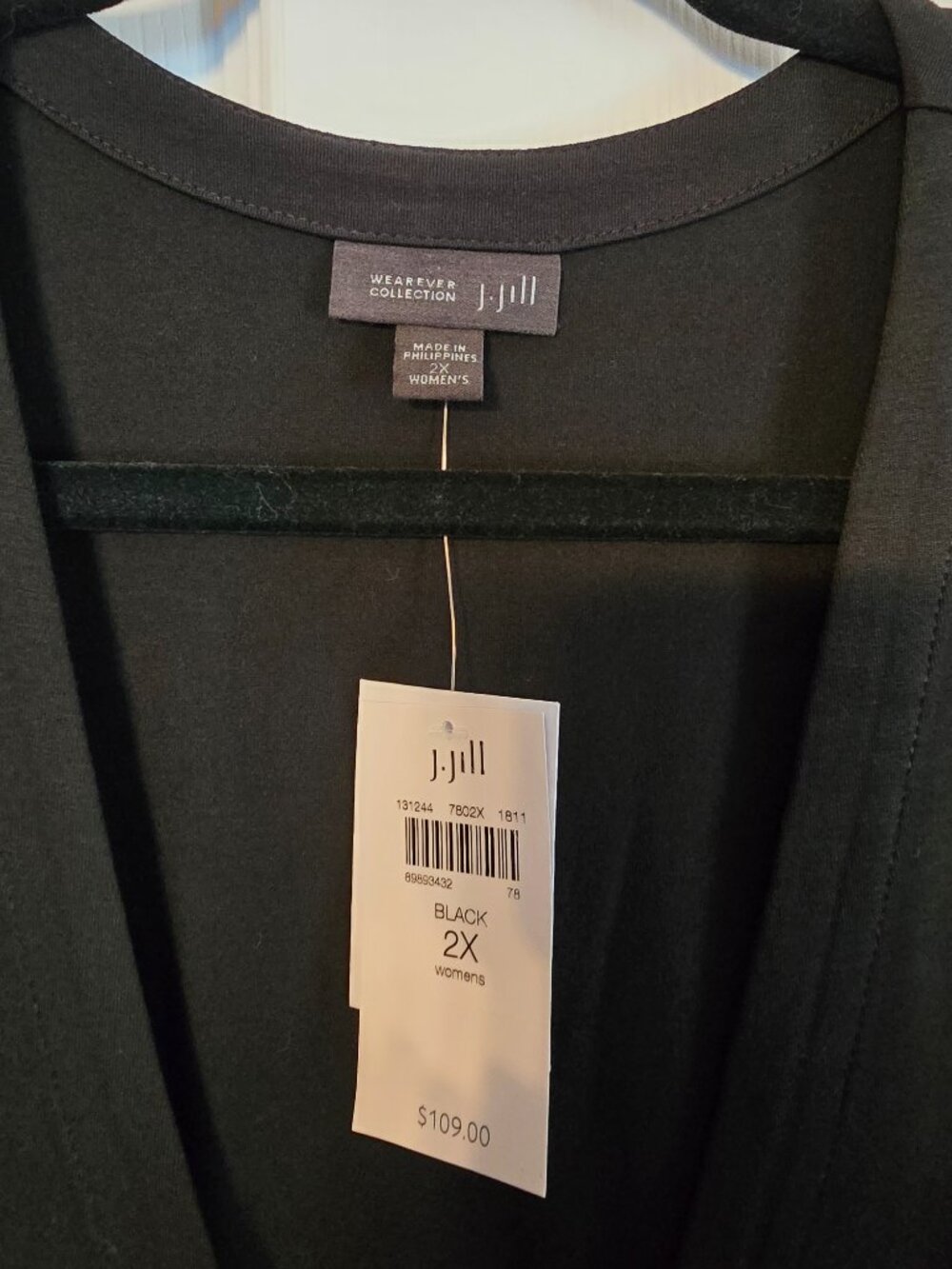 J Jill Black Short Knit Cardigan - NWT - Picture 2 of 3